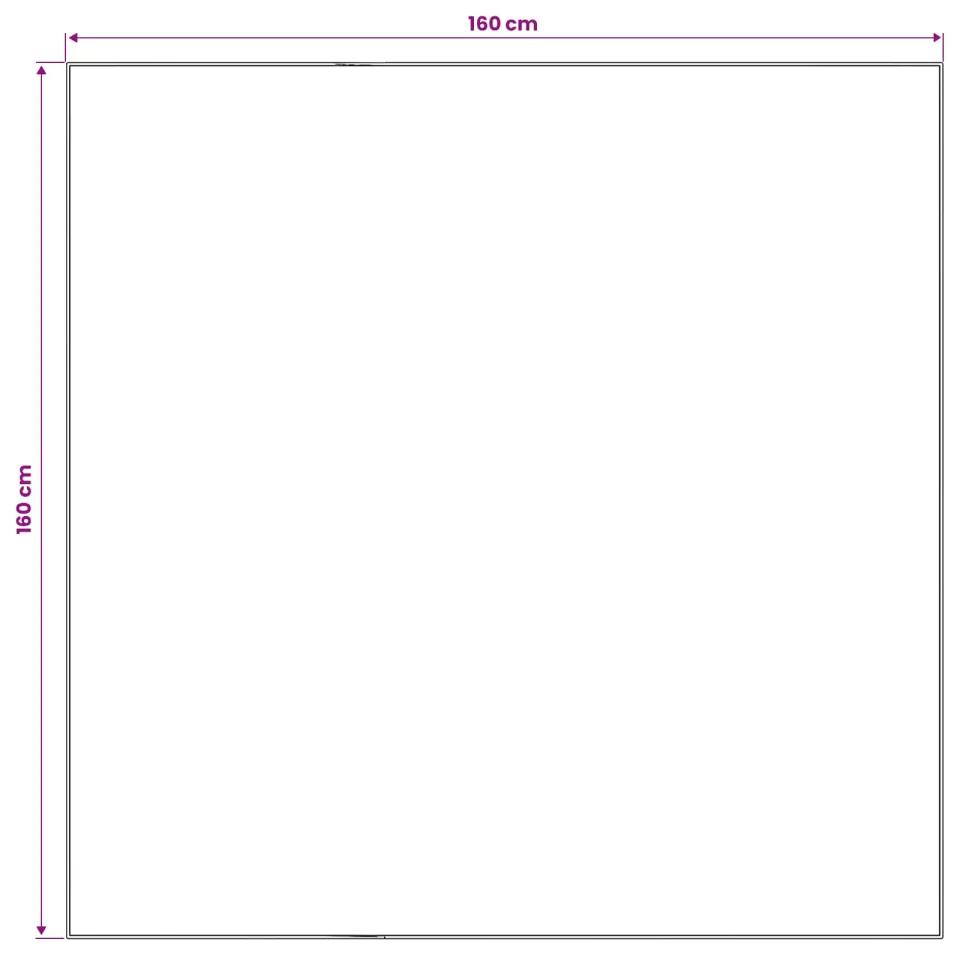 vidaXL Vloerkleed ORIZ Crèmekleurig 160 x 160 cm 100% polyester, foto 3