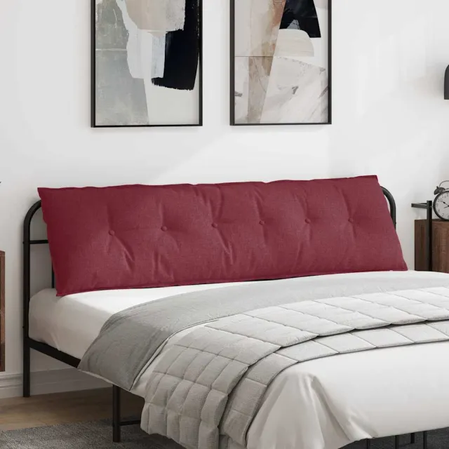 vidaXL Rugkussen Wijnrood 180 x 50 x 19 cm Stof Bordeauxrood
