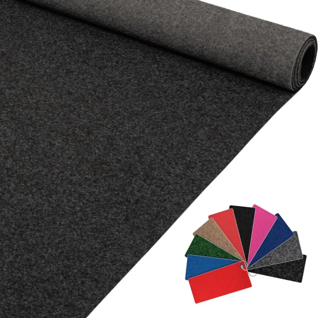 ANRO Eventtapijt Antraciet 800x60cm – Beurstapijt Loper Messeloper Bruiloftsloper Antislip Op Maat