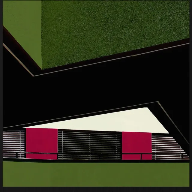 WANDKRAFT Schilderij - architectuur - Collectie rhythm of the city - Forex met zwarte lijst - 74x74cm Multi