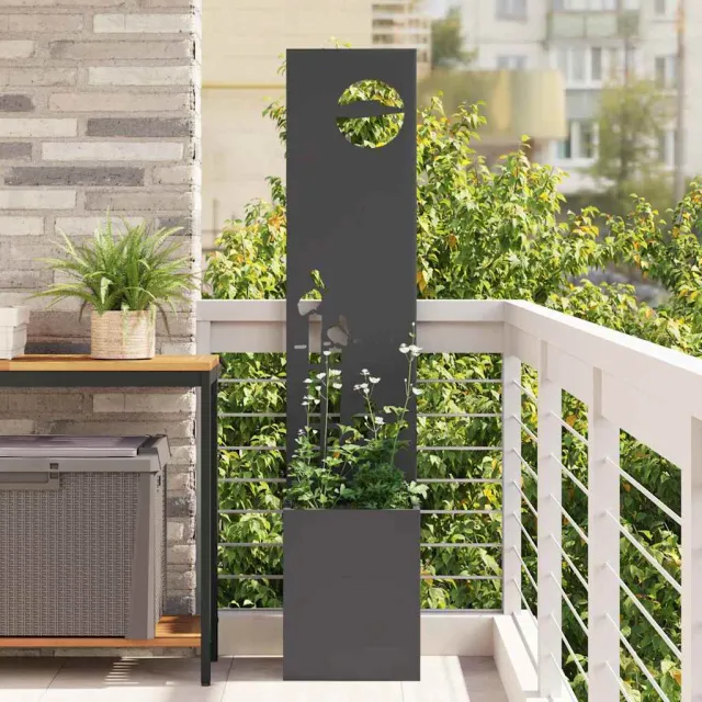 vidaXL Tuin Privacy Screen Zwart 32 x 32 x 150 cm Koudgewalst staal