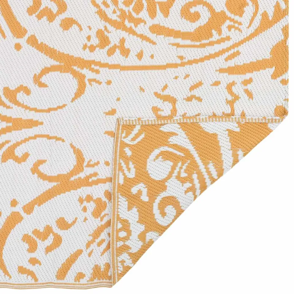 vidaXL Buitenkleed ARAKIL PP oranje en wit, foto 3
