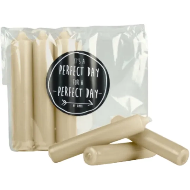 Rustik Lys cadeau dinerkaarsen pistache - Kaarsen - Paraffine - 2,1x12cm Beige