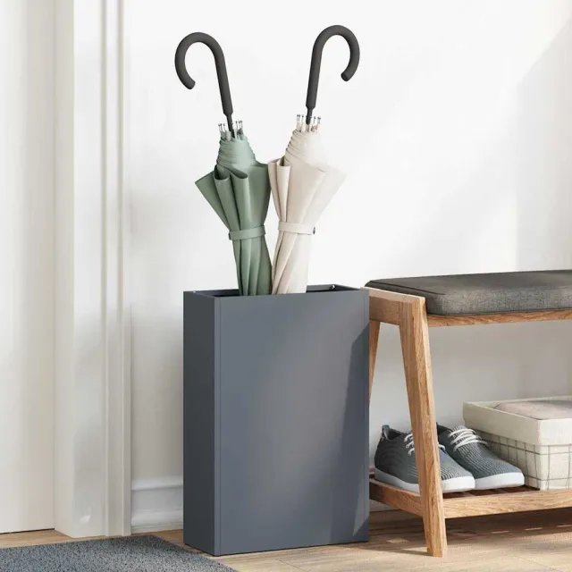 vidaXL Regen paraplu standaard Antraciet 28 x 12 x 41 cm Staal