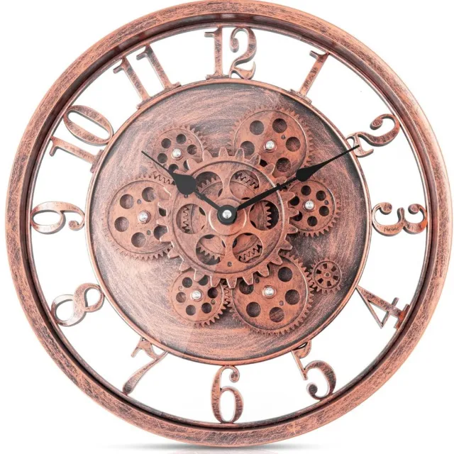 DailySupplies® Klok - Wandklok Modern - Klokken - Industrieel - Brons Rose Goud