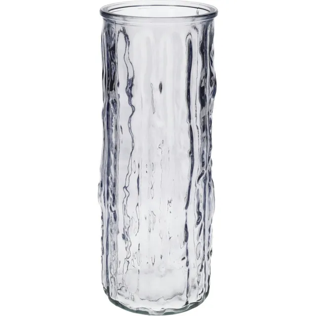 Bellatio Design Bloemenvaas - lavendel - transparant glas - 10 x 25 cm - vaas Paars