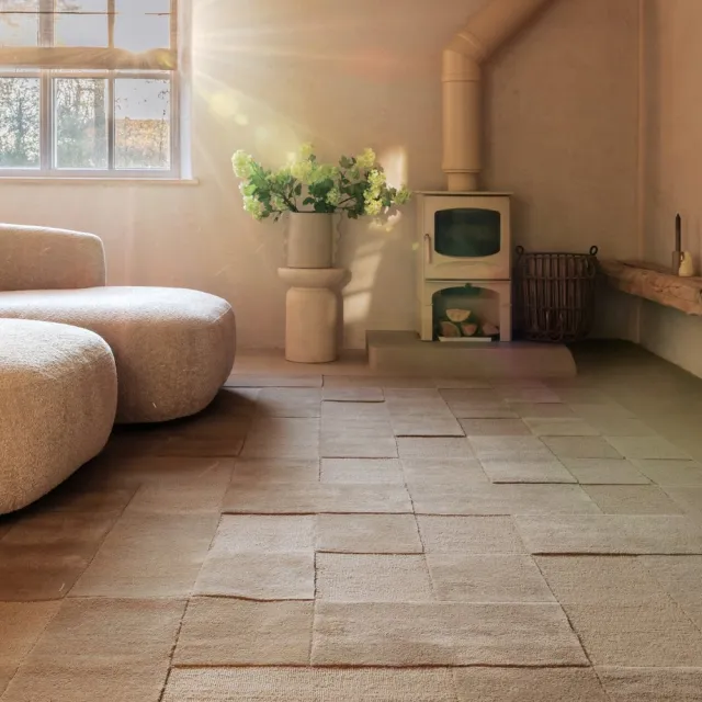 Nordic Weavers Retro vloerkleed - Summit Check beige 300x400
