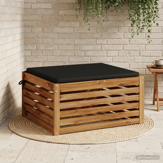 vidaXL Zitkussens SOEST 100% Polyester Zwart 80 x 80 x 3 cm