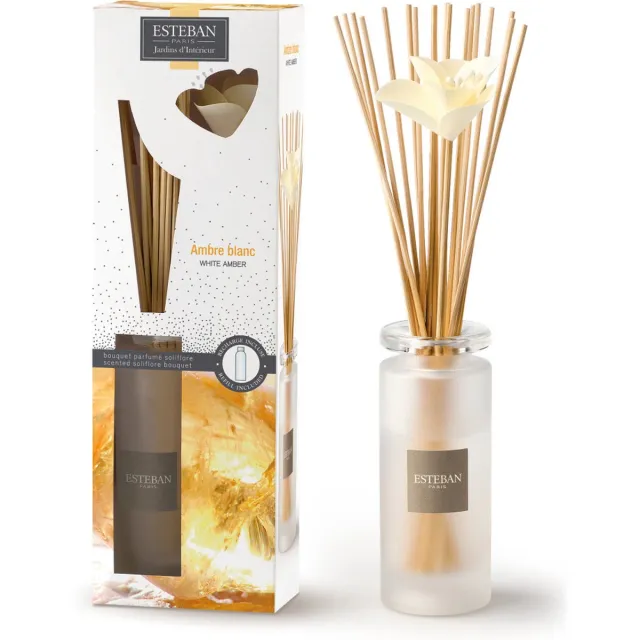 Esteban Geurstokjes Soliflore 75ml Ambre Blanc Transparant
