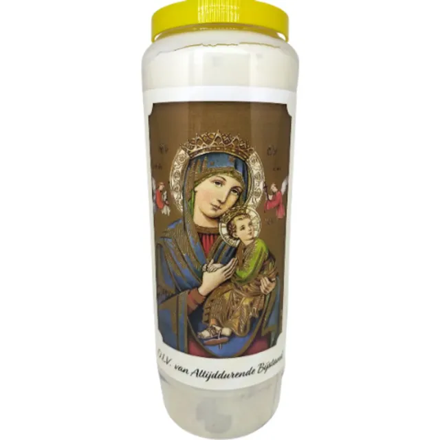 noveenkaars Bijstand - 9 dagen brander - set van 5 stuks Wit