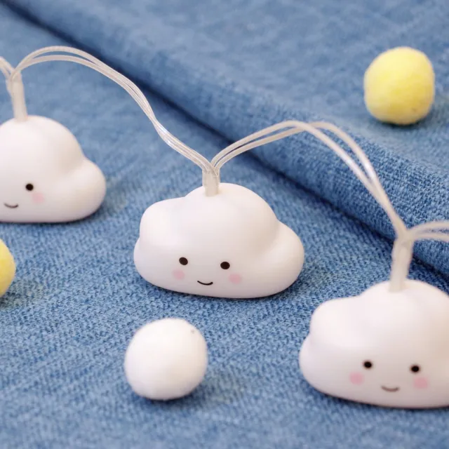 Reer Lumilu lampenketting | Wolken wit