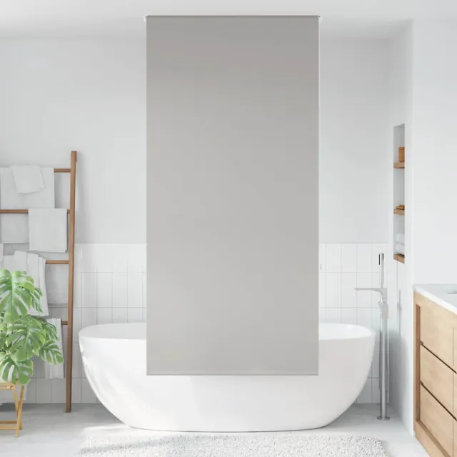 vidaXL Doucherolgordijn 100x240 cm stofbreedte 96 cm grijs