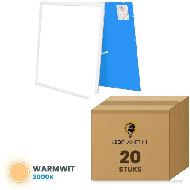 Tsong LED paneel 20x20 cm Edge-lit - 20 stuks - 10W - Warmwit 3000K - 800 lm - CRI80 - 230V