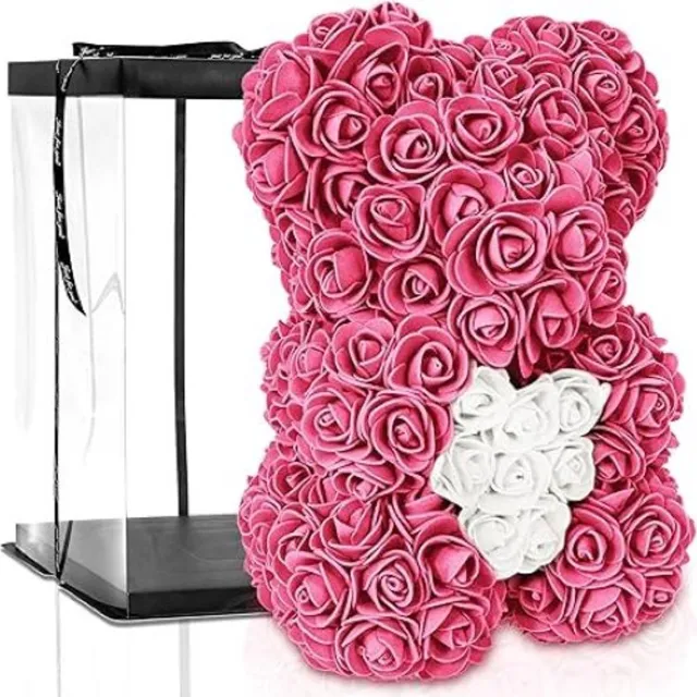Rosebear Rose Bear Bloemenbeer met Geschenkdoos – Eeuwige Rozen Cadeau voor Haar | Moederdag, Verjaardag & Trouwdag