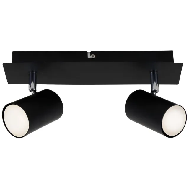 Briloner RUN - Plafondspot - opbouwspots met 2-lichts - draaibaar - plafondlamp - GU10 - max. 40 Watt - zwart