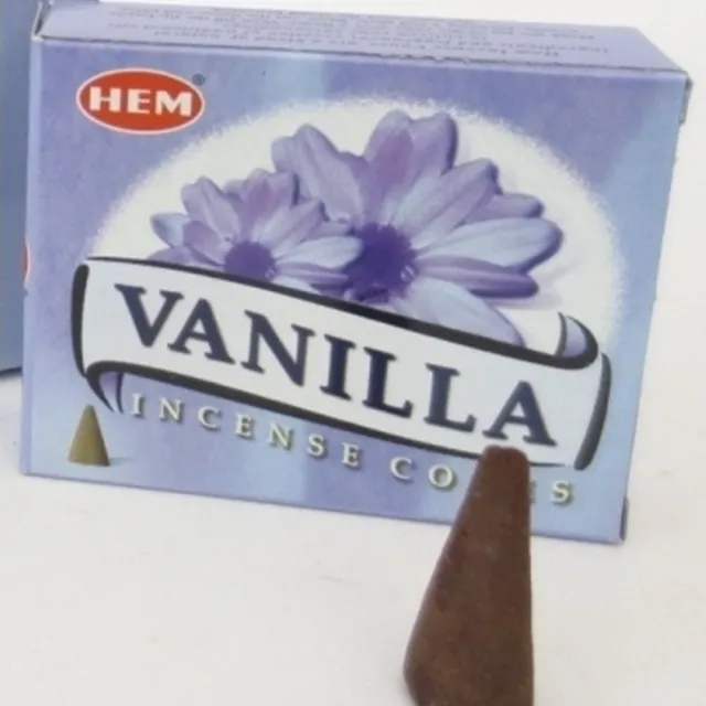 HEM Wierook kegeltjes - Vanille - 60x kegels - ontspannend - kalmerend Multi