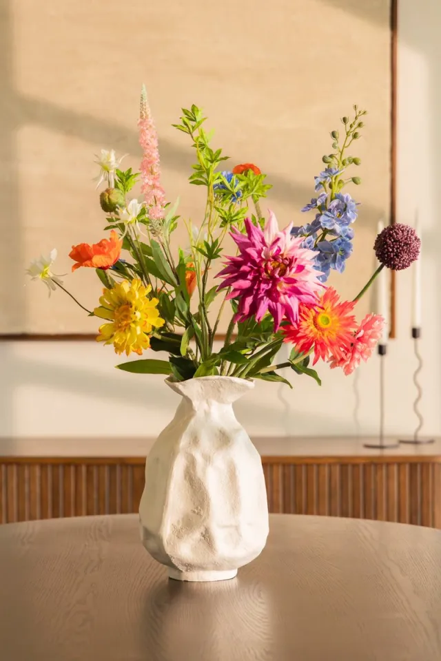PrettyPlants Kunstboeket Expressive Elegance | Zijdenbloemen | Kunstbloemen | Zijden boeket | Kunstboeket Blauw