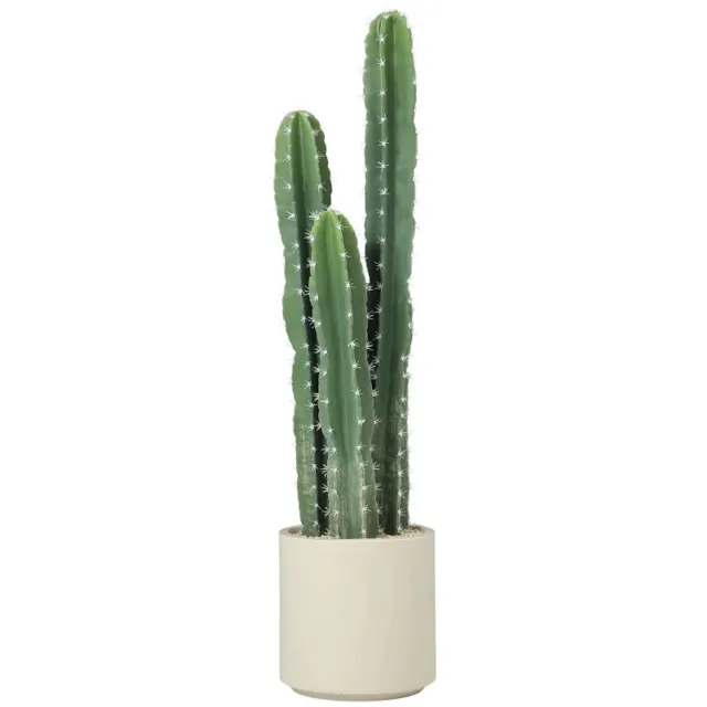 ZYLARO Kunstcactus - 95 cm - Inclusief pot - Realistisch uiterlijk - Voor huis en kantoor - Groen