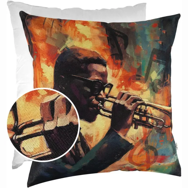 ANRO Jazz Sierkussen 40x40 cm - Gobelin - Inclusief vulling Multicolor
