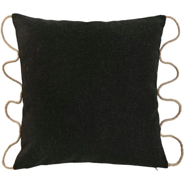Home ESPRIT Zwart Sierkussen 45x15x45 cm - Comfortabel en Stijlvol
