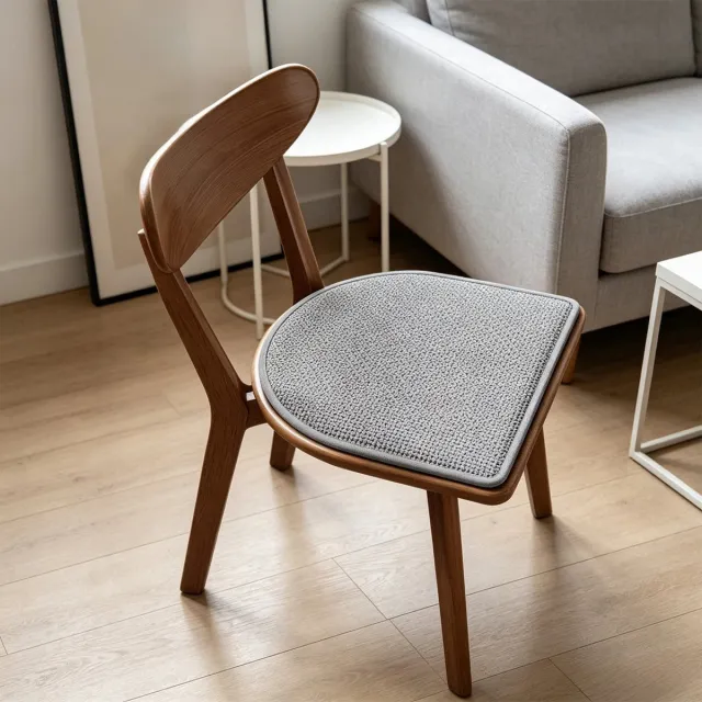 Ulisem U-Vormig Stoelkussen - Woonkamer Stoelkussen - Antislip - Ademend Comfort - Ergonomisch Design - Polyester Weefsel - Eetkamerstoel - Bureau Stoel - Café - Grijs