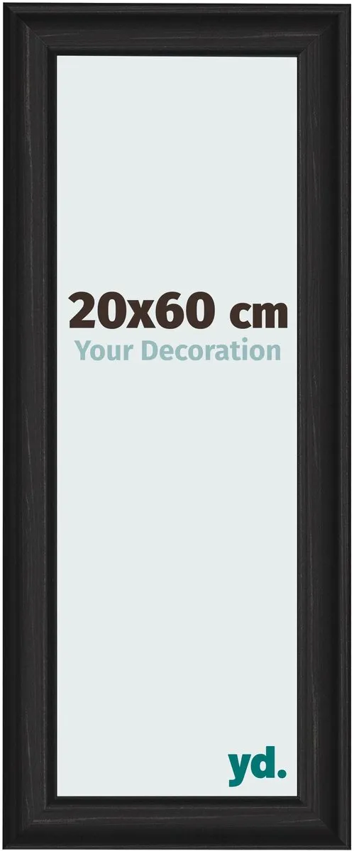 yd. Your Decoration - Fotolijst 20x60 cm - MDF - Zwart Houtnerf - Lazio