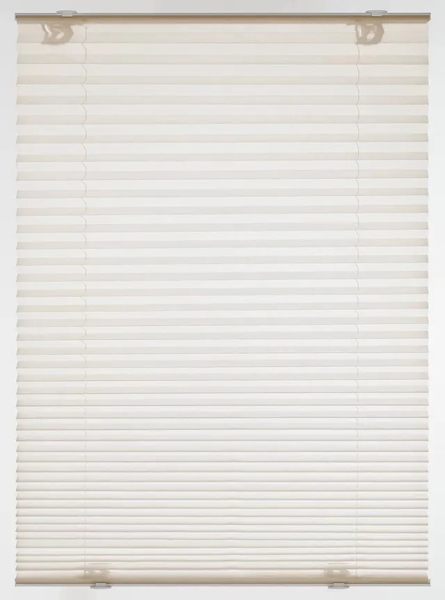 Solo Plissé met zuignappen, ondoorzichtig vouwgordijn, alle montage, crème, 100 x 130 CM Beige