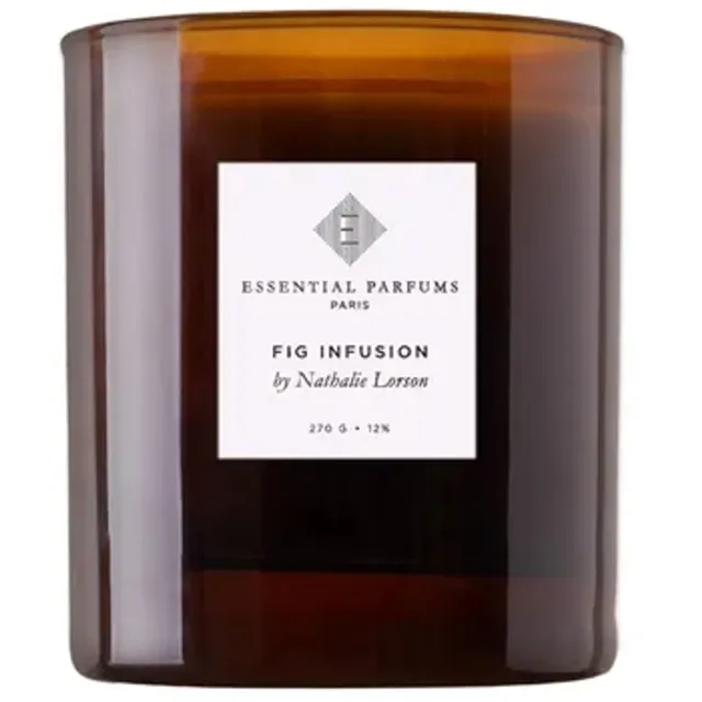 Essential Parfums Fig Infusion Scented Candle - 270 g - Geurkaars bruin glas