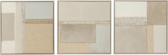 J-Line schilderij Tod - canvas/dennenhout - 3 stuks multi