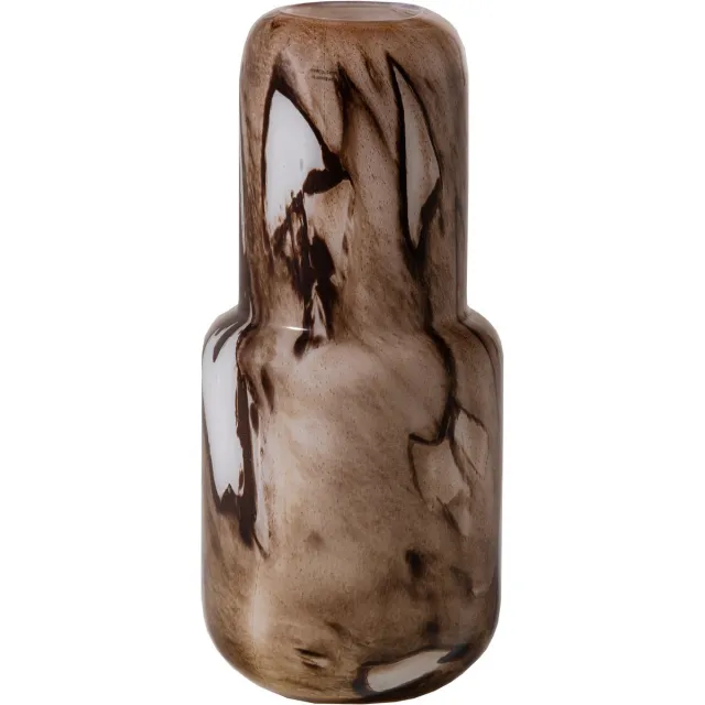 WOOOD Monika Vaas - Handgevormd - Glas - Bruin - 36x16x16