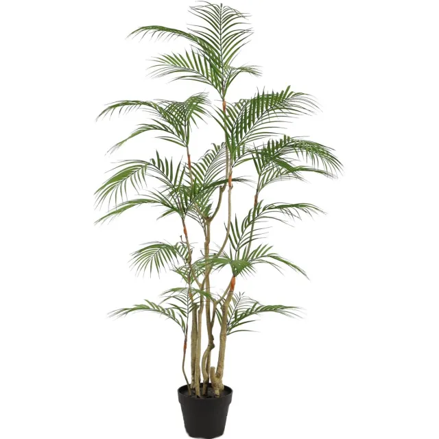 NeverLeafs Tropische arecapalm kunstplant - 140 cm gebloemd