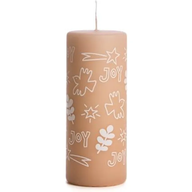 Rustik Lys Stomp Kaarsen - Kerst Specials - By Kimmi Print - Joy Skin - 6 x 15 cm