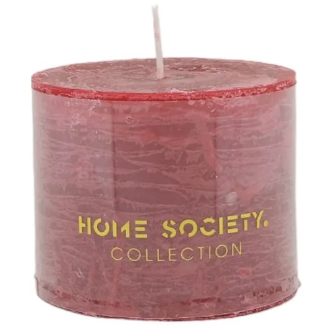 Home Society rustieke kaars - Rood - kaarsen - rustieke kaarsen