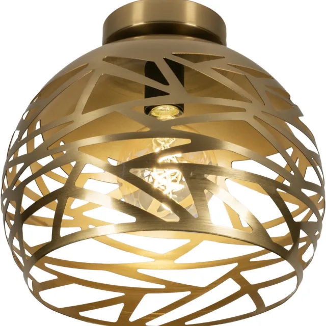 Lumidora Plafondlamp 75009 - Plafonniere - CELES - E27 - Goud - Messing (kleur) - Metaal - ⌀ 30 cm