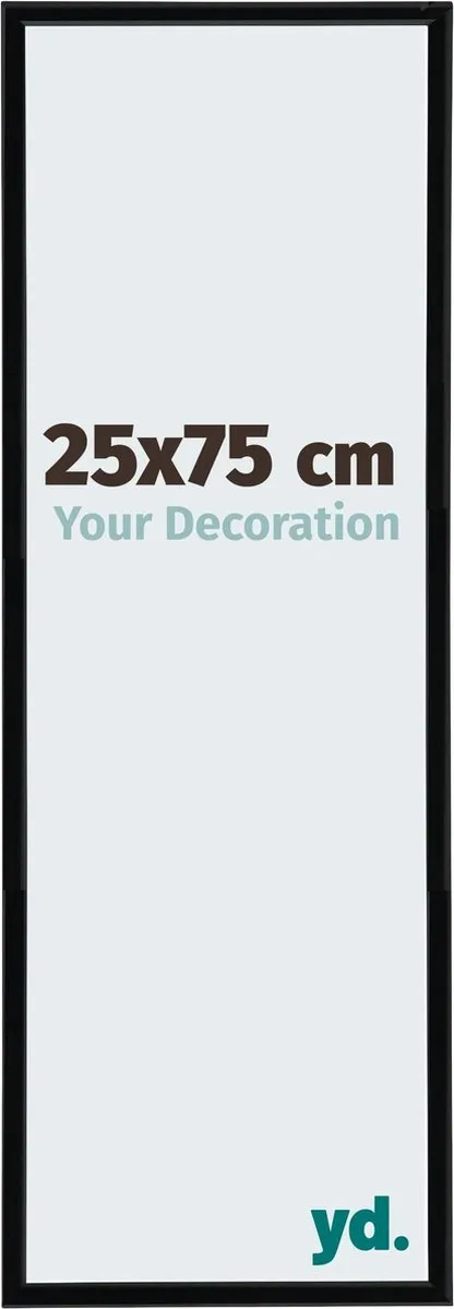 yd. Your Decoration - Fotolijst 25x75 cm - Kunststof - Zwart Hoogglans - Annecy