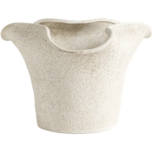 Homla Tavero Cementen Vaas - Breed & Decoratief 25x22x16 cm cement
