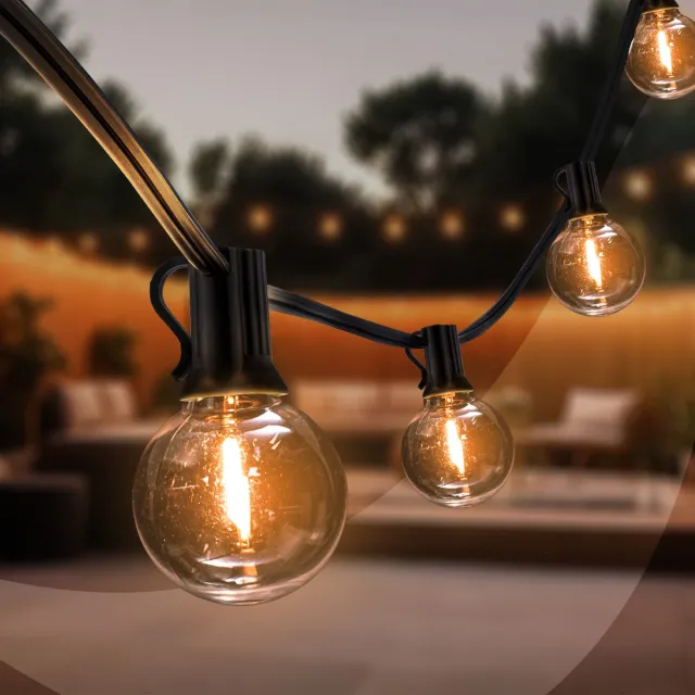 LEDVION Lichtsnoer Buiten 5.5M - 10 LED Lampen - IP54 Waterdicht - 2700K - Warm Wit - Tuinverlichting Sfeerverlichting