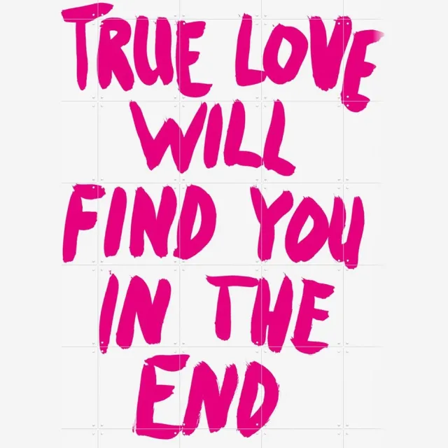 IXXI True Love will find you in the End, Marcus Kraft - 100 x 140 cm - Grote wanddecoratie en posters - Illustraties, Kleurrijk, Grafisch Ontwerp Roze