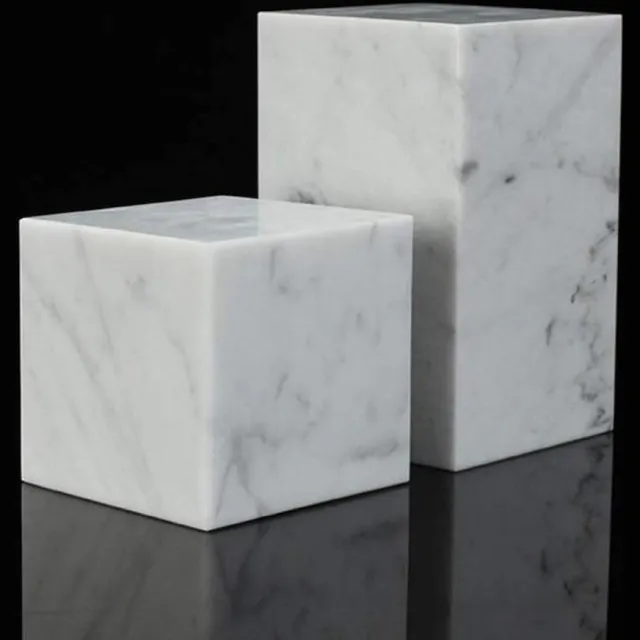 LuxuryQuarry Marmeren Boekensteun Wit Handgemaakt Italiaans Marmer Set van 2– Boeken Steun Marmer Decoratieve Accessoires - Boeksteun Boeken - LuxuryQuarry® Marmer wit