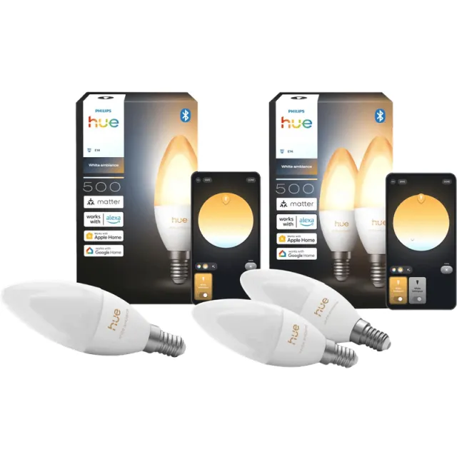 Philips Hue Kaarslamp White Ambiance E14 3-Pack