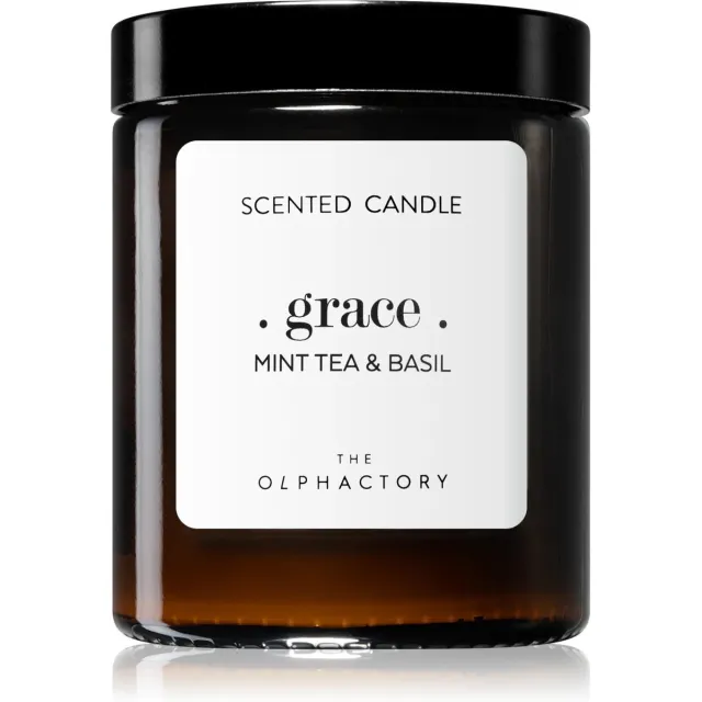 The Olphactory Geurkaars in glas 'Grace' (30 branduren) bruin