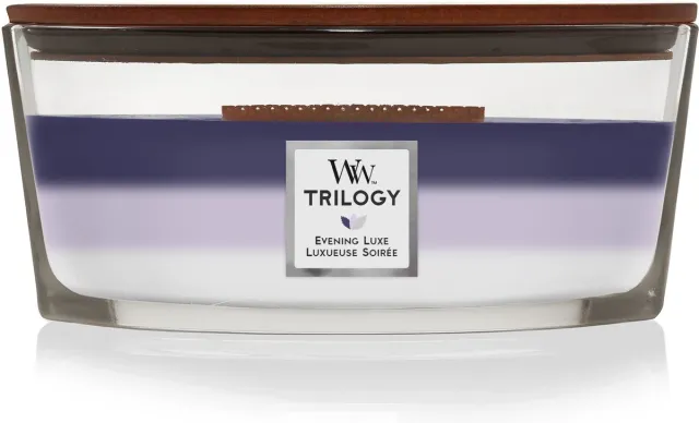 Woodwick Heartwick Flame Trilogy Ellipse Geurkaars - Evening Luxe - 50 branduren Meerkleurig