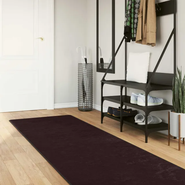 vidaXL Vloerkleedloper MARSA Antraciet 80 x 450 cm Polyester en PVC, foto 2