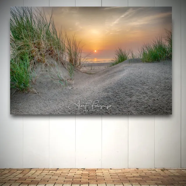 Alex F Fotografie Foto op Canvas - Strand AlexF020 – Formaat 120 x 80cm - Wanddecoratie - Muurdecoratie woonkamer - Slaapkamer decoratie - Kamer accessoires - Schilderijen op canvas multi