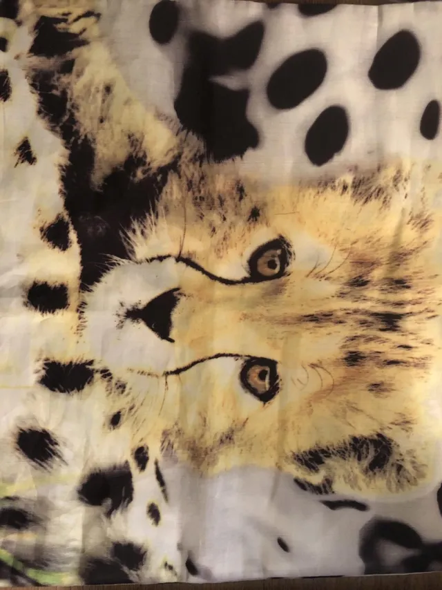 home style panter kussenhoes zonder vulling 40 cm x 40cm wit met zwart en geel