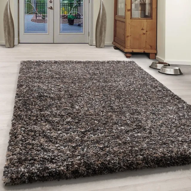 Muratap Rainbow Soft Shaggy Hoogpolig Vloerkleed Taupe- 120x170 CM