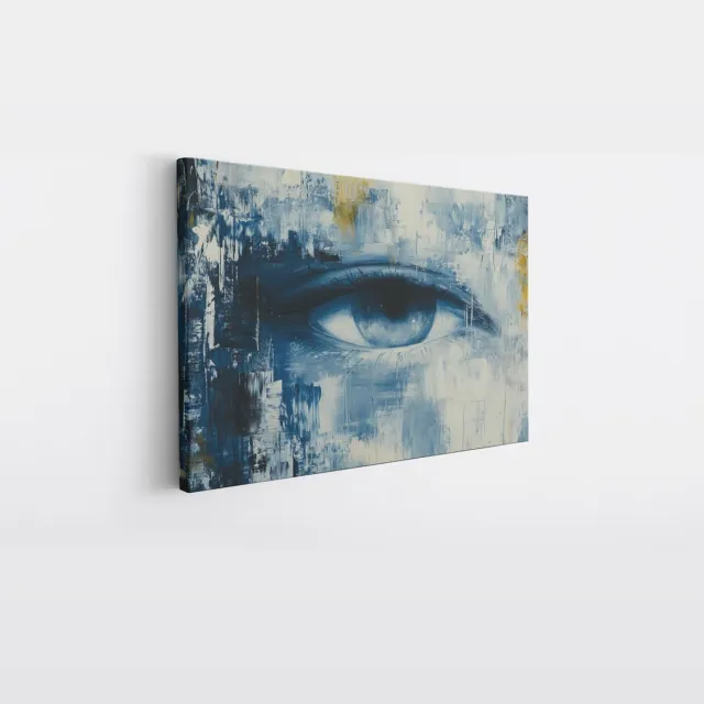 Saammp Canvas Schilderij - Oog - Abstract - 50x40 - Foto op canvas - Wanddecoratie - Muurdecoratie Woonkamer - Slaapkamer decoratie - Canvas Print Multicolor