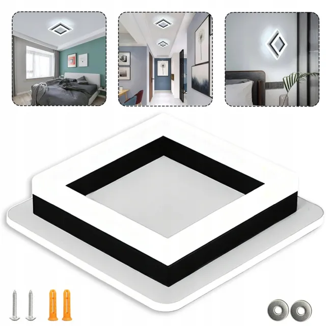 CHOOLY 24W LED-Plafondlamp (Opbouw) – Koelwit 6500K Bereik 10-20 M² Oogvriendelijk En Flikkervrij Eenvoudige Installatie – Voor Woning, Hal, Garage, Kelder En Trappenhuis
