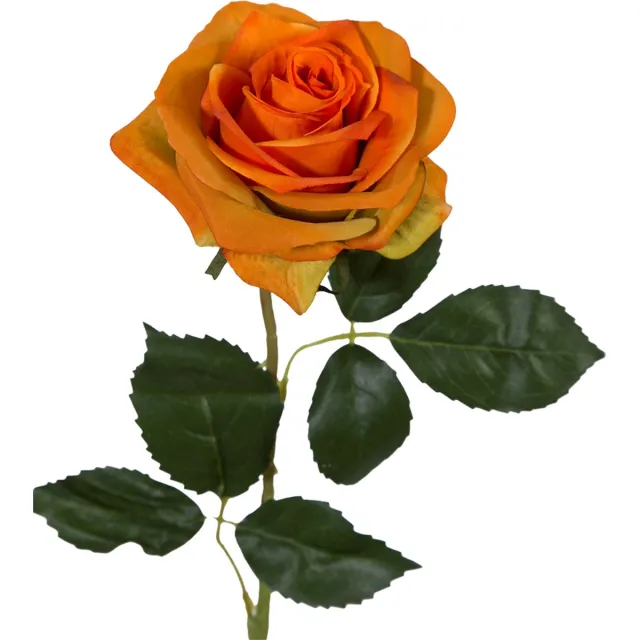Viv! Home Luxuries Roos - zijden bloem - oranje