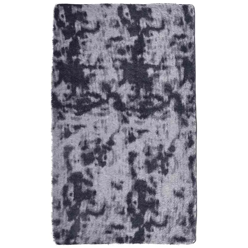 vidaXL Hoogpolig vloerkleed NAVARRA 60x100 cm polyester donkergrijs grijs